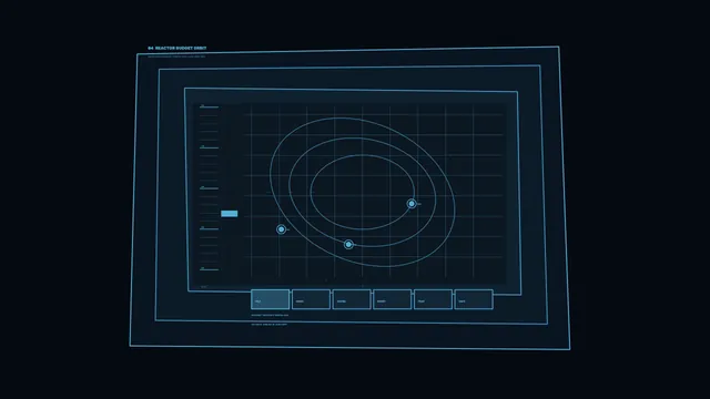 Blue orbital diagram on a dark field — orbital diagram wallpaper at 3840x2160