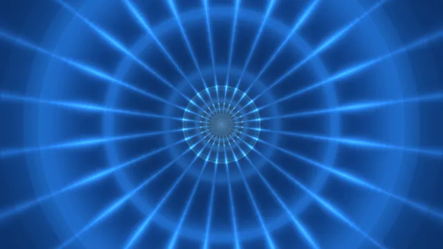 Blue radial light and concentric ring geometry — blue wallpaper at 3840x2160