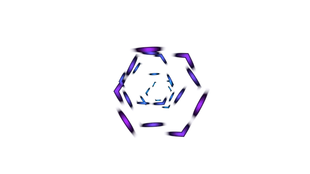 Violet hexagonal light forms in black space — hexagonal structure wallpaper at 3840x2160