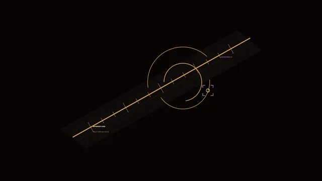 Amber trajectory line on a dark field — amber line wallpaper at 3840x2160