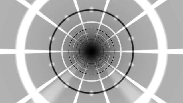 Monochrome radial tunnel of rings and light — concentric rings wallpaper at 3840x2160