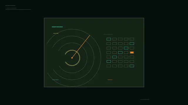 Echo sonar console in concentric green lines — sonar console wallpaper at 3840x2160