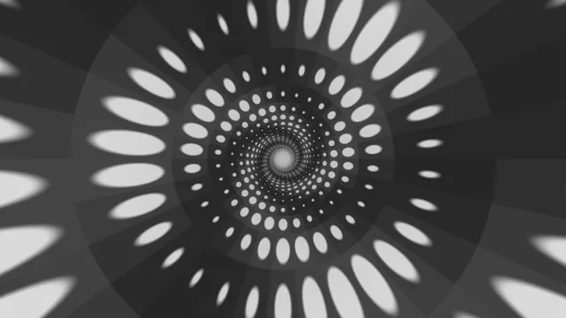 Monochrome radial tunnel of light and form — radial tunnel wallpaper at 3840x2160