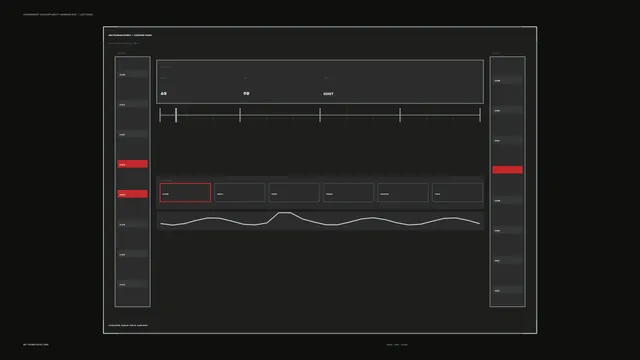 Rectilinear Ethics Interface in Black and Red — interface wallpaper at 3840x2160