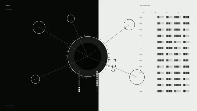 Monochrome orbital diagram with radial geometry — orbital diagram wallpaper at 3840x2160