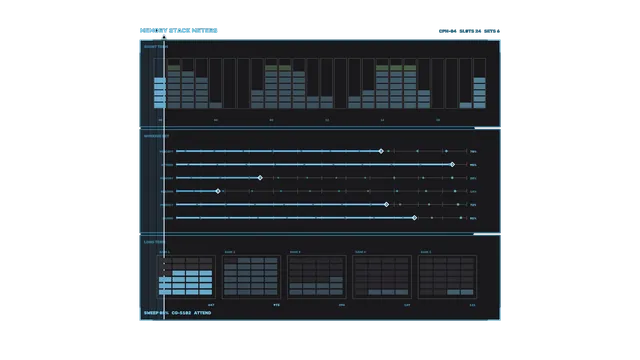 Cyan Memory Dashboard on a Black Field — memory dashboard wallpaper at 3840x2160
