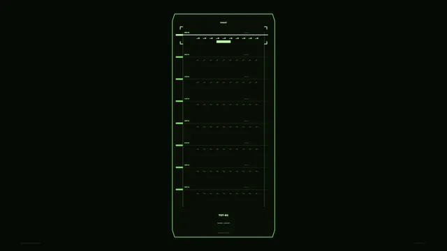 Neon green target interface on black — target interface wallpaper at 3840x2160