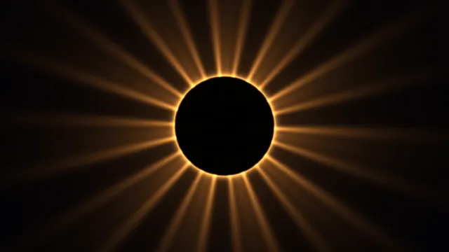 Black circle with a ring of amber light — black circle wallpaper at 3840x2160