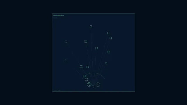Emissions reticle wedge in a dark field — technical diagram wallpaper at 3840x2160