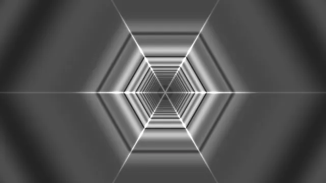 Monochrome Hexagonal Passage of Light — hexagonal tunnel wallpaper at 3840x2160