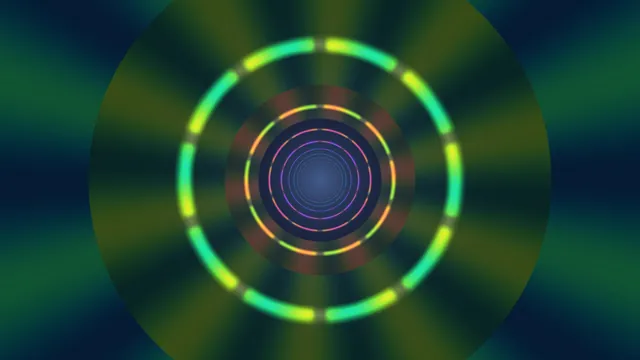 Concentric neon rings in a deep green field — concentric rings wallpaper at 3840x2160