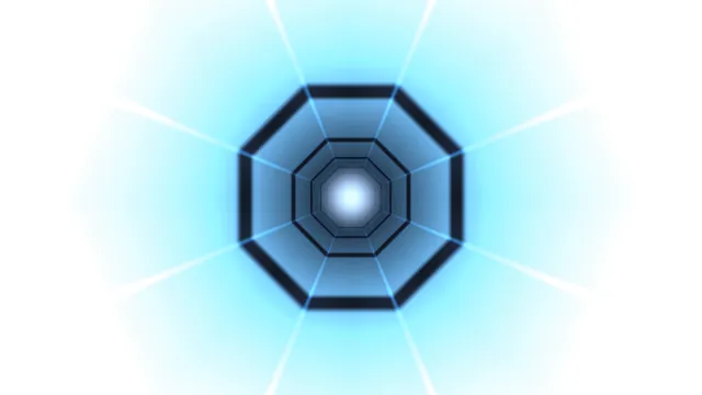 Blue Octagonal Tunnel with a Radiant Core — octagonal tunnel wallpaper at 3840x2160