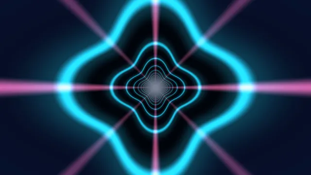 Cyan and magenta symmetry in deep space — abstract wallpaper at 3840x2160