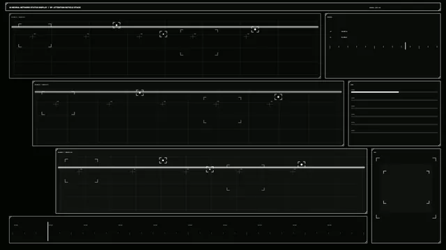 Monochrome interface grid with tracking marks — technical interface wallpaper at 3840x2160