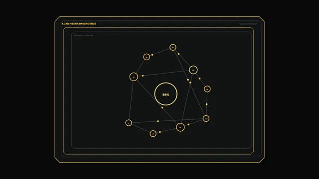 Amber load mesh convergence interface — load mesh wallpaper at 3840x2160