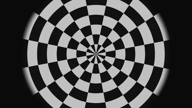 Monochrome radial checkerboard in black and gray — radial checkerboard wallpaper at 3840x2160