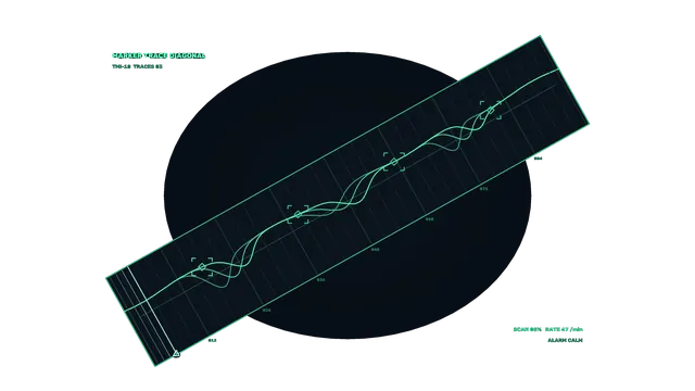 Neon green diagonal signal trace on dark field — green wallpaper at 3840x2160