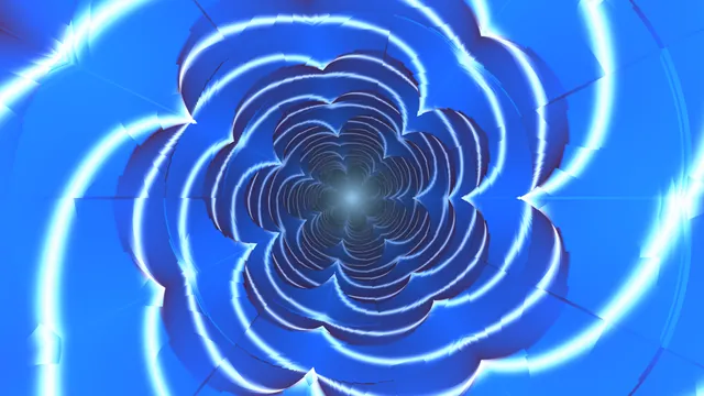 Cobalt Spiral with Luminous Petal Rings — cobalt blue wallpaper at 3840x2160