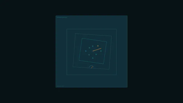 Teal orbital diagram with amber vector — orbital diagram wallpaper at 3840x2160