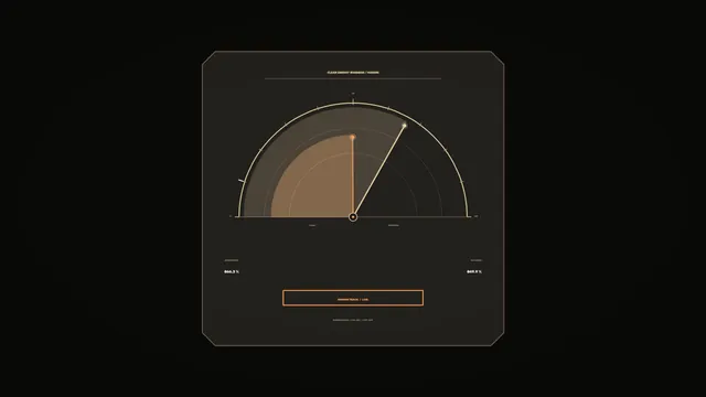 Clean Energy Margin Arc in Charcoal and Gold — clean energy wallpaper at 3840x2160