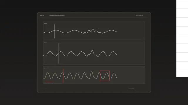 Dark waveform panel with red signal markers — waveform wallpaper at 3840x2160