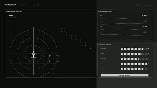 Monochrome landing approach control display — landing approach wallpaper at 3840x2160