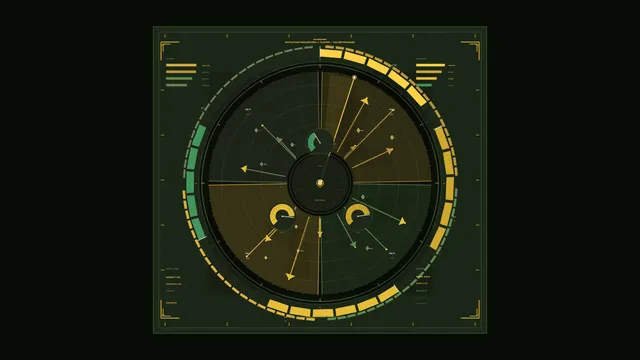 Orbital diagram in green and gold — orbital diagram wallpaper at 3840x2160