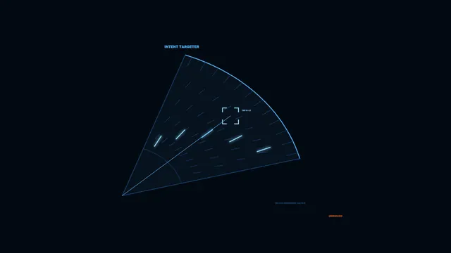 Blue radar sweep across a dark field — radar wallpaper at 3840x2160