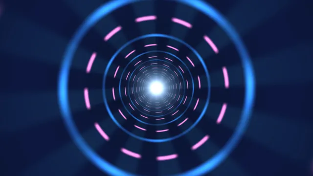 Blue and pink concentric light tunnel — concentric rings wallpaper at 3840x2160