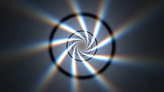 Spiral rings with blue and amber light — spiral wallpaper at 3840x2160