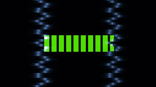 Neon green bars in blue orbital light — neon green wallpaper at 3840x2160