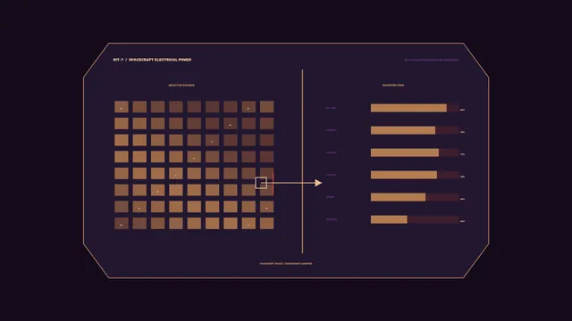 Spacecraft power system diagram in copper and violet — spacecraft wallpaper at 3840x2160