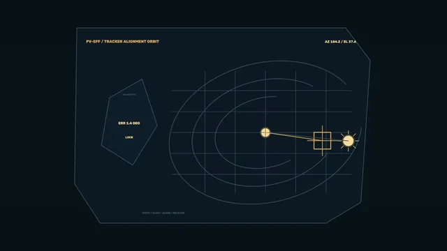 Orbital tracker diagram in navy and amber — orbital diagram wallpaper at 3840x2160