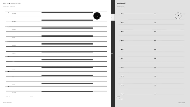 Black and white editorial data grid — black and white wallpaper at 3840x2160