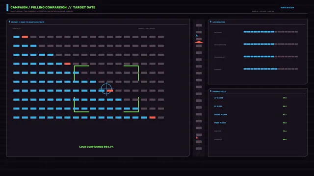 Neon Target Gate Interface with Grid Signals — target gate wallpaper at 3840x2160