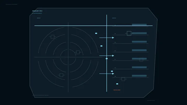 Midnight Threat Correlation Grid with Cyan Lines — tactical interface wallpaper at 3840x2160