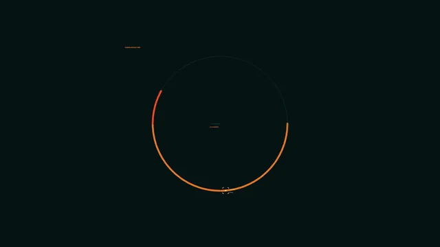 Orange orbital ring on a field of deep teal — orbital ring wallpaper at 3840x2160