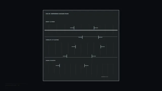 Dark confidence cascade analytics diagram — analytics diagram wallpaper at 3840x2160