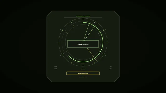 Green Chronometer Interface on Black — chronometer wallpaper at 3840x2160