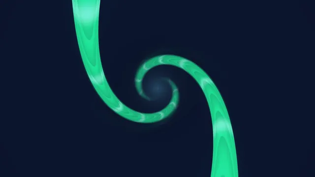 Emerald spiral ribbon across midnight space — emerald wallpaper at 3840x2160