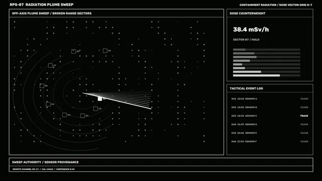 Monochrome Radiation Plume Vector Grid — radiation grid wallpaper at 3840x2160