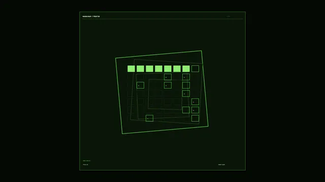 Neon green hash map on a dark field — hash map wallpaper at 3840x2160