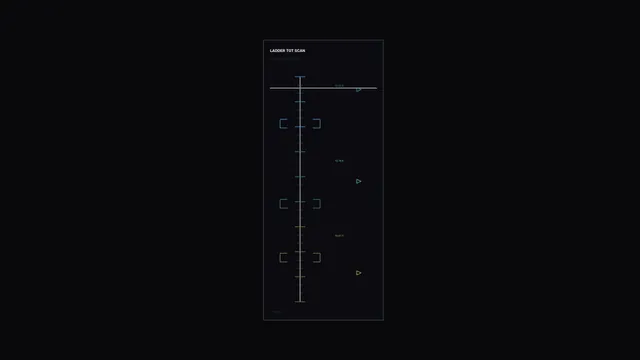 Minimal ladder target diagram in luminous lines — ladder diagram wallpaper at 3840x2160