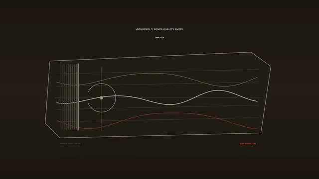 Dark microgrid chart with red signal curve — microgrid wallpaper at 3840x2160