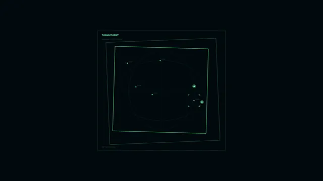 Green orbital grid on a midnight field — orbital diagram wallpaper at 3840x2160