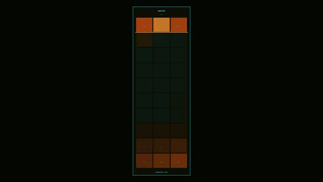 Dispatch grid in teal, amber and deep shadow — geometric grid wallpaper at 3840x2160