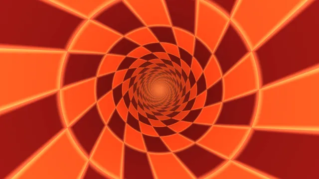 Orange Spiral Geometry with a Receding Center — orange wallpaper at 3840x2160