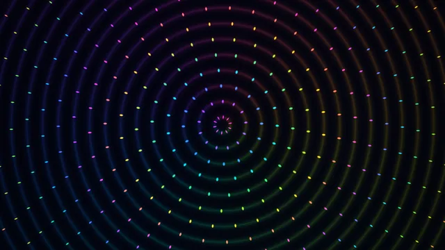 Concentric neon rings with multicolored light — concentric rings wallpaper at 3840x2160