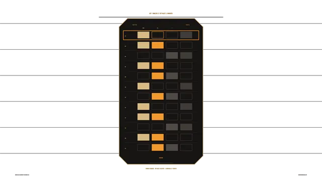 Hourly stack ladder in amber and charcoal — hourly ladder wallpaper at 3840x2160