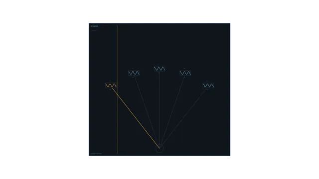 Dark dashboard with branching waveform lines — dashboard wallpaper at 3840x2160